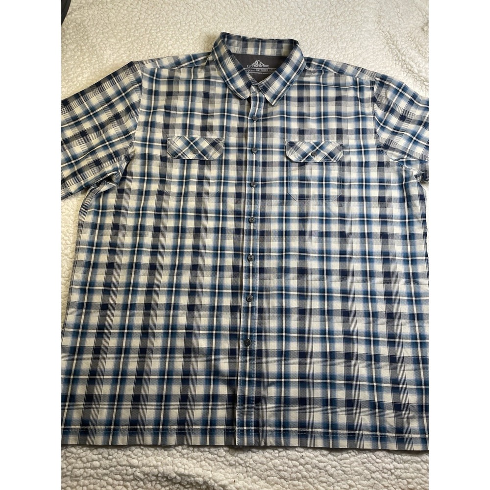 Croft & Barrow Shirt Mens 2XL Quick-Dry Short Sleeve Vented Fishing Outdoor
